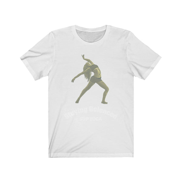 SUP - Paddleboard - Standup Yoga - 'Staying Balanced' - Quality Bella+Canvas 3001 Tee-Shirt