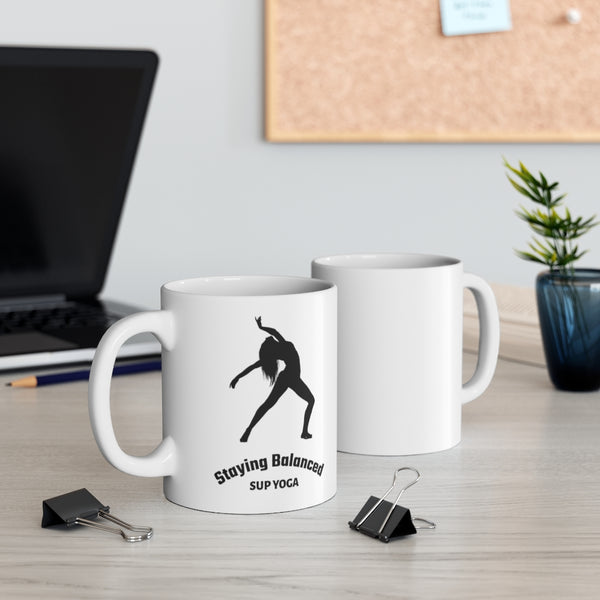 A quality "Staying Balanced" mug for the SUP - Paddleboard - Standup Yoga devotees