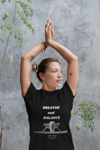 A T-shirt For The Elite SUP - Paddleboard - Standup Yoga Squad - The balanced 'Prana' Breathers.