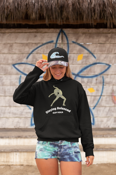 SUP - Paddleboard - Standup Yoga - 'Staying Balanced' Quality Hoodie