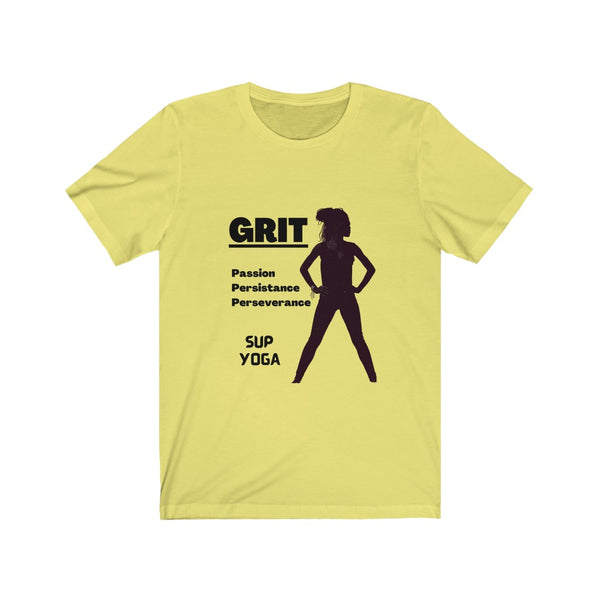 A Teeshirt for SUP - Paddleboard - Standup Yoga Lovers Declaring the Level of GRIT Needed to Master the Technique.