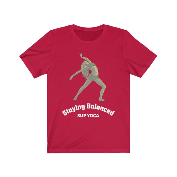 SUP - Paddleboard - Standup Yoga - 'Staying Balanced' - Quality Bella+Canvas 3001 Tee-Shirt