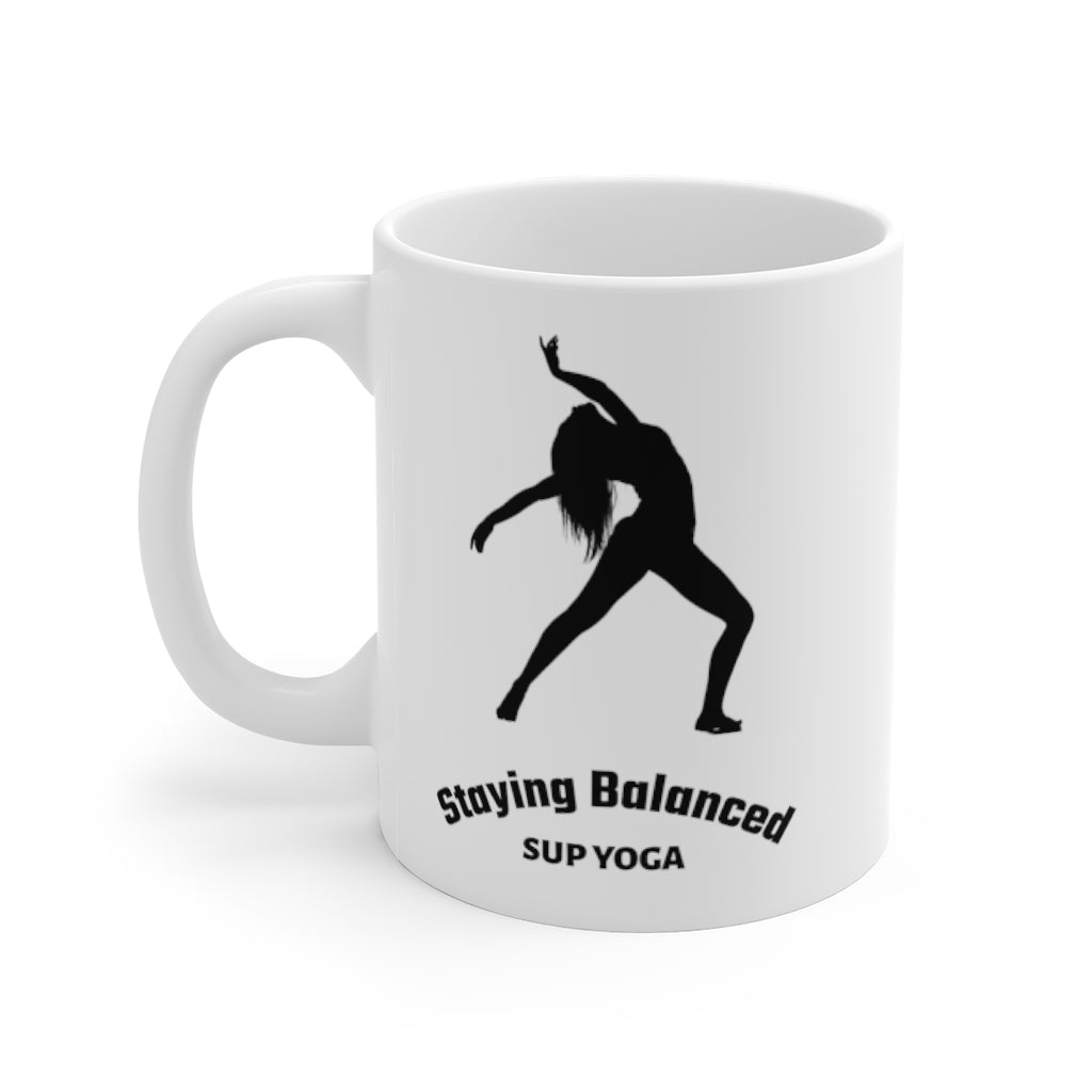 A quality "Staying Balanced" mug for the SUP - Paddleboard - Standup Yoga devotees